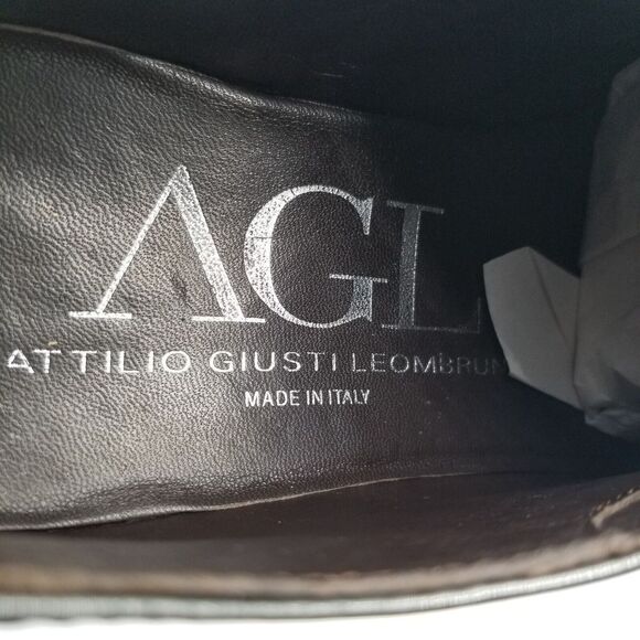 AGL Attilio Giusti Leombruni Women Oxfords  Shoes Size 6.5  Gray Patent Leather - Picture 7 of 8